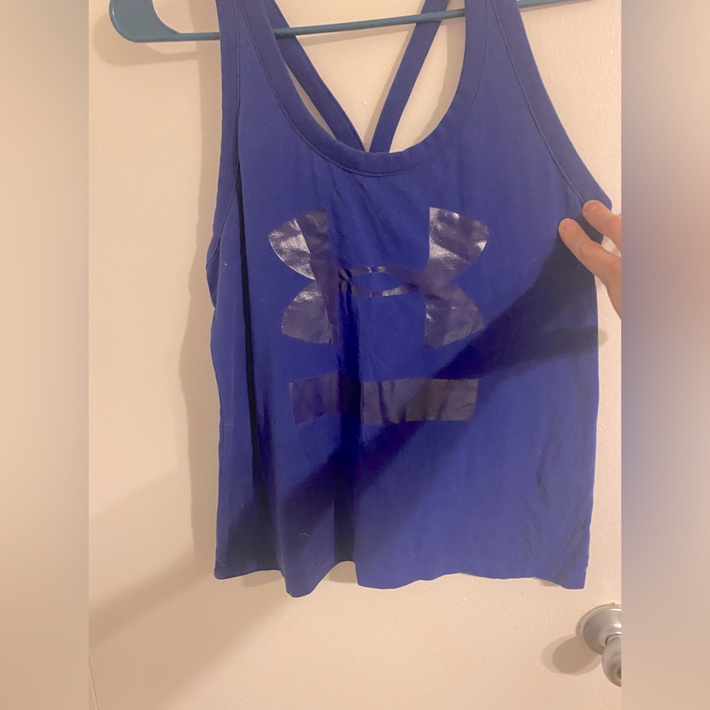 Blue Under Armor racer back tank